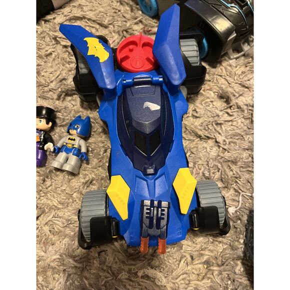 Imaginext Lot DC Comics 4 Batman Vehicles Batmobile With Batman and Joker Figure - Picture 3 of 6